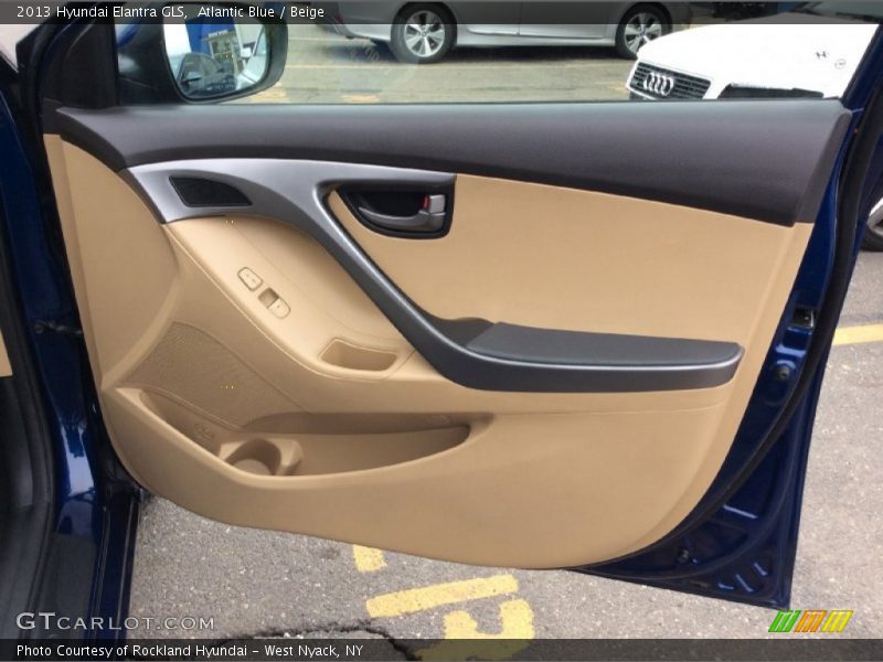 Atlantic Blue / Beige 2013 Hyundai Elantra GLS