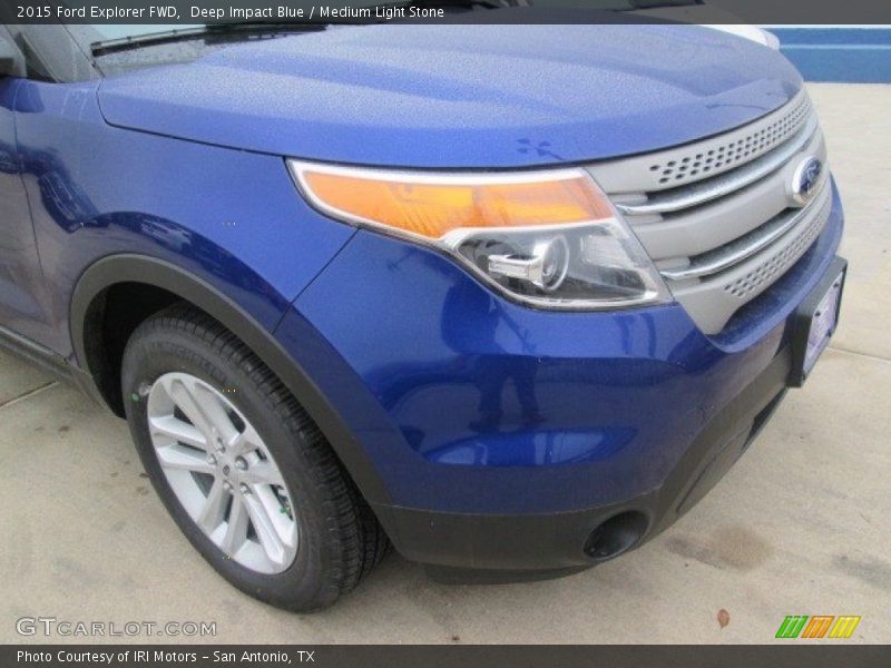 Deep Impact Blue / Medium Light Stone 2015 Ford Explorer FWD