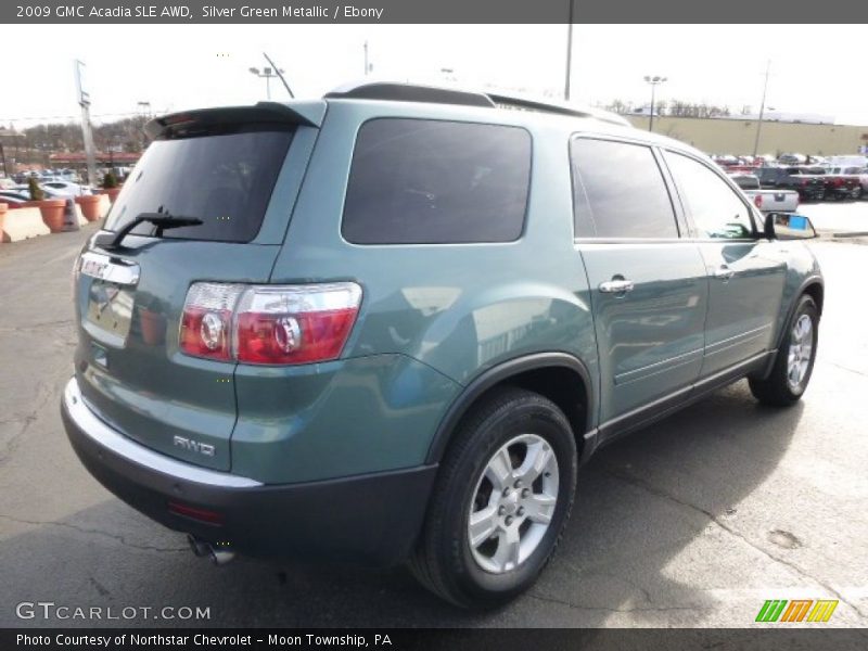 Silver Green Metallic / Ebony 2009 GMC Acadia SLE AWD