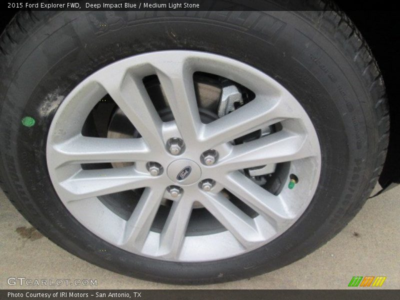 Deep Impact Blue / Medium Light Stone 2015 Ford Explorer FWD