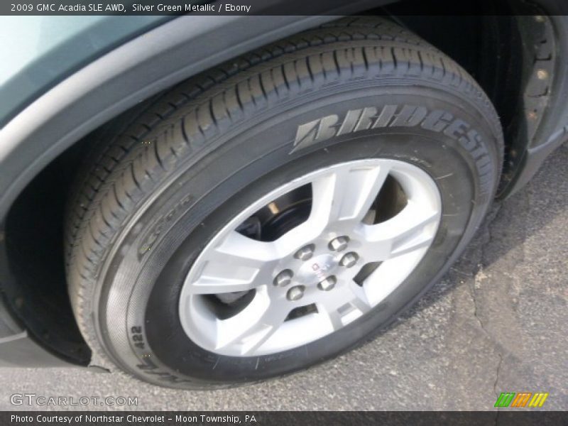 Silver Green Metallic / Ebony 2009 GMC Acadia SLE AWD