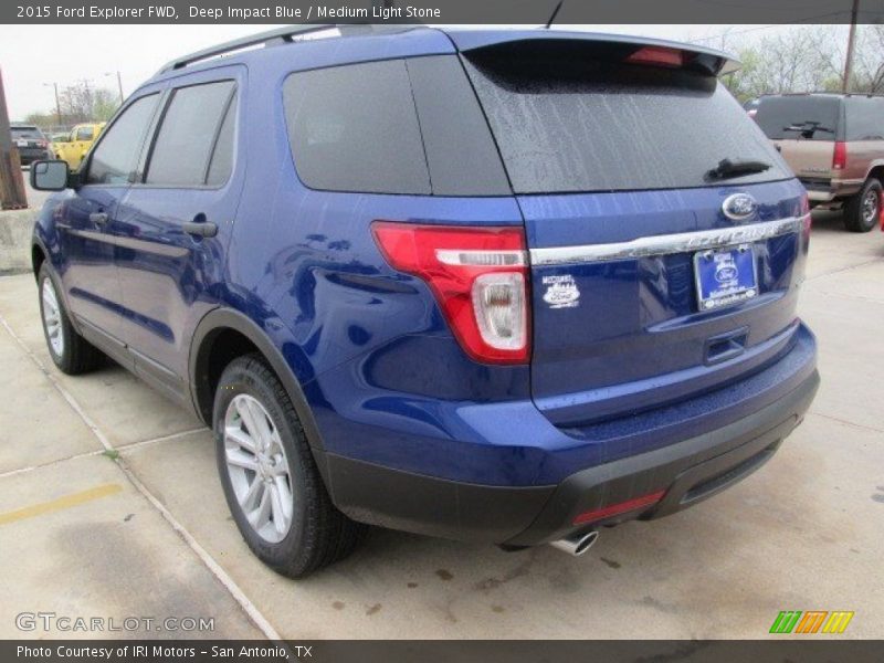 Deep Impact Blue / Medium Light Stone 2015 Ford Explorer FWD