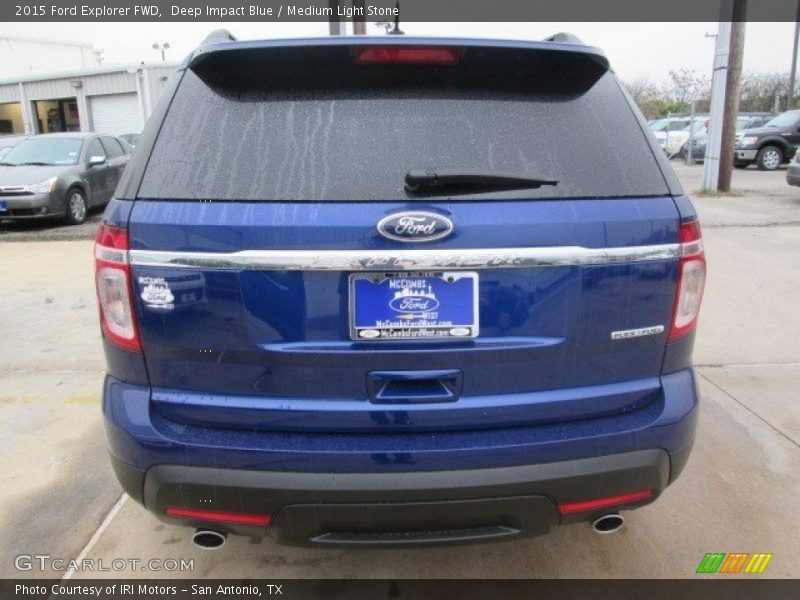 Deep Impact Blue / Medium Light Stone 2015 Ford Explorer FWD