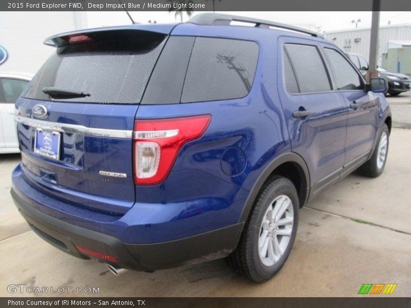 Deep Impact Blue / Medium Light Stone 2015 Ford Explorer FWD