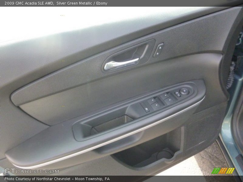 Silver Green Metallic / Ebony 2009 GMC Acadia SLE AWD