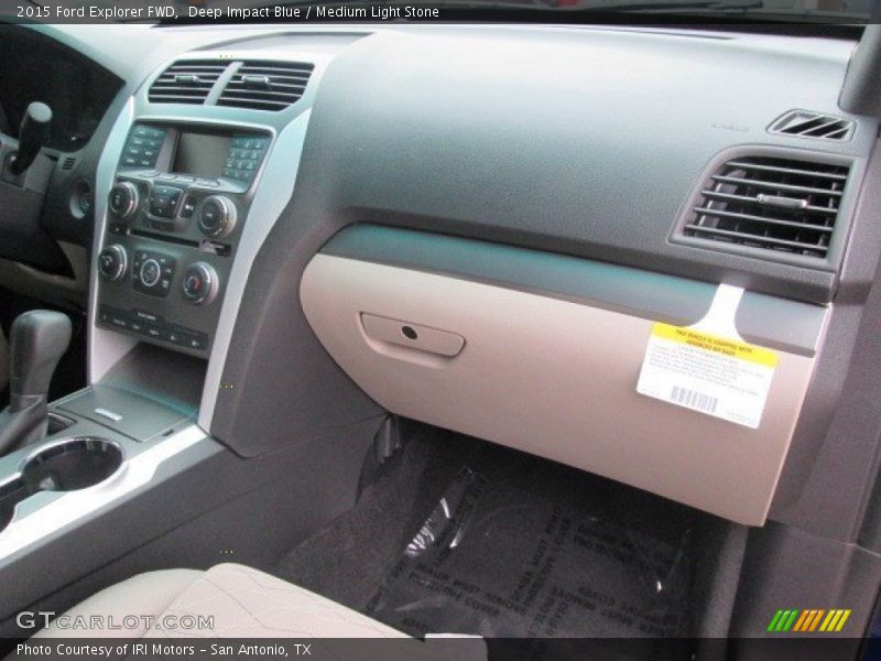Deep Impact Blue / Medium Light Stone 2015 Ford Explorer FWD