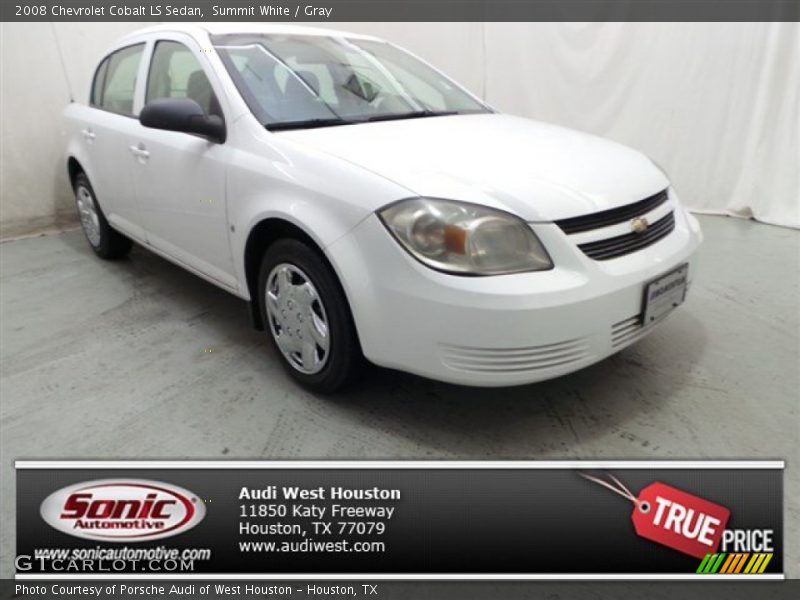 Summit White / Gray 2008 Chevrolet Cobalt LS Sedan