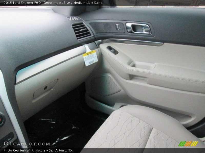 Deep Impact Blue / Medium Light Stone 2015 Ford Explorer FWD