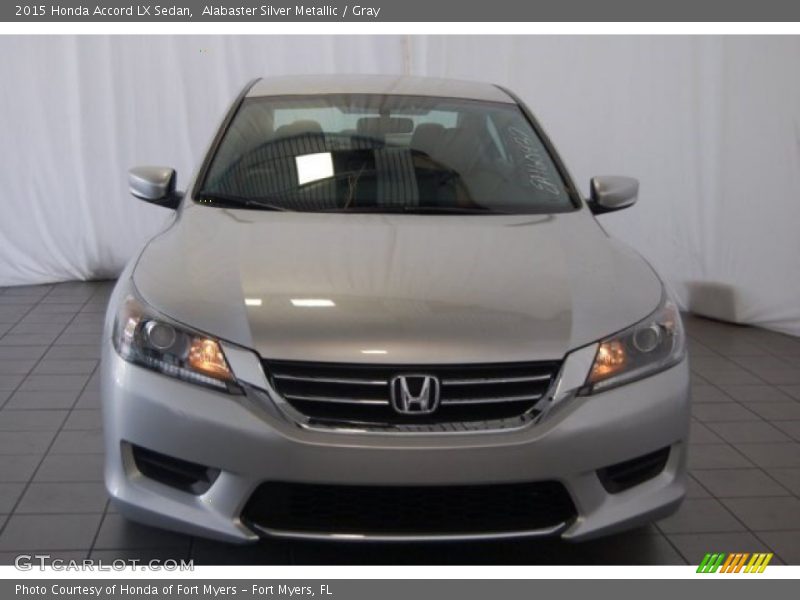 Alabaster Silver Metallic / Gray 2015 Honda Accord LX Sedan