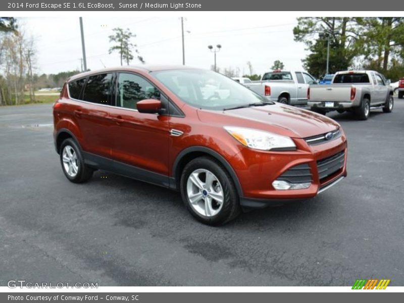Sunset / Medium Light Stone 2014 Ford Escape SE 1.6L EcoBoost