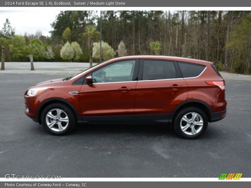 Sunset / Medium Light Stone 2014 Ford Escape SE 1.6L EcoBoost