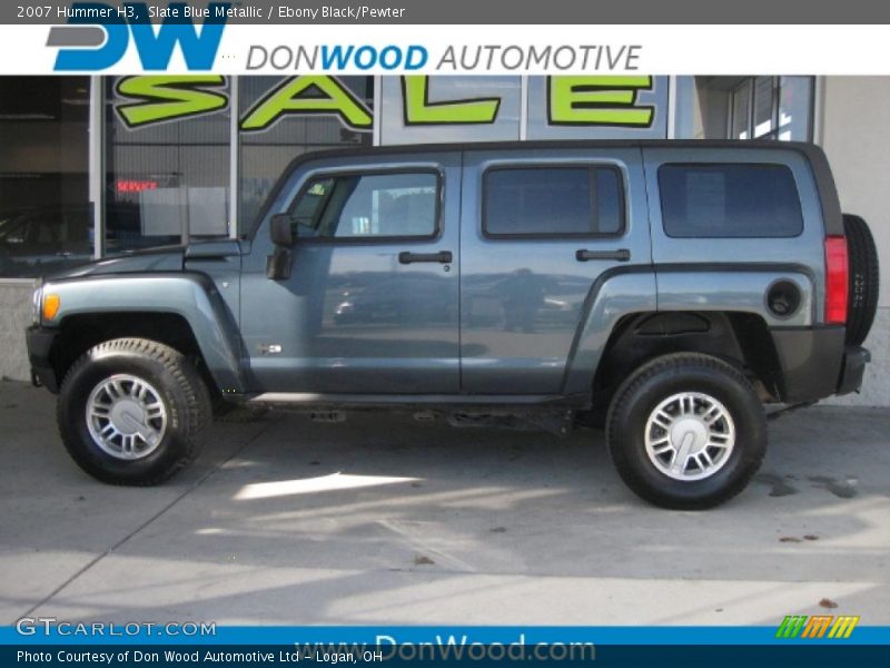 Slate Blue Metallic / Ebony Black/Pewter 2007 Hummer H3