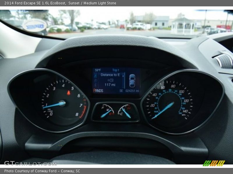 Sunset / Medium Light Stone 2014 Ford Escape SE 1.6L EcoBoost