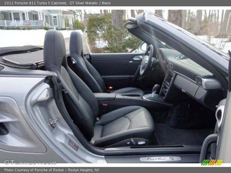 GT Silver Metallic / Black 2011 Porsche 911 Turbo S Cabriolet