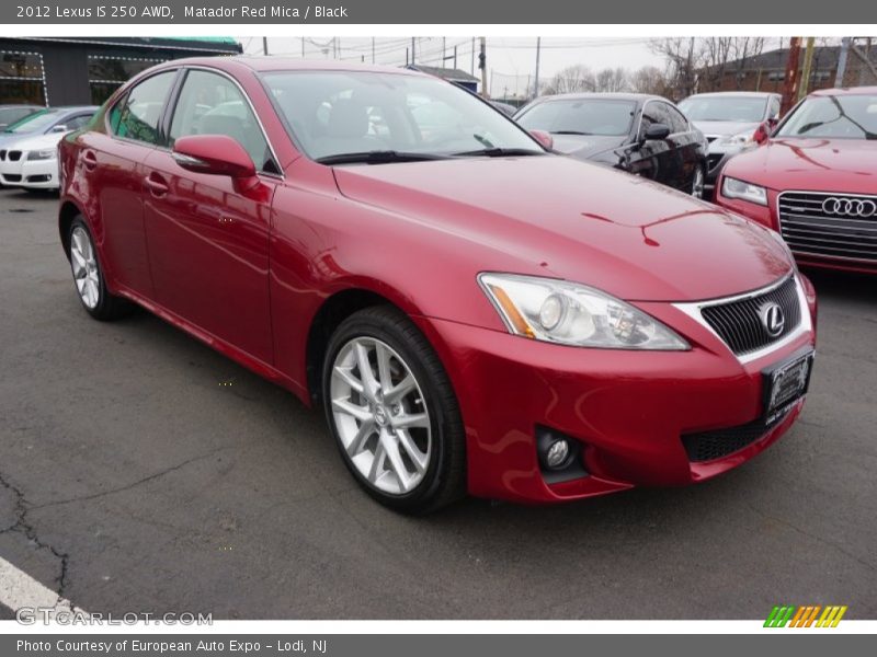 Matador Red Mica / Black 2012 Lexus IS 250 AWD