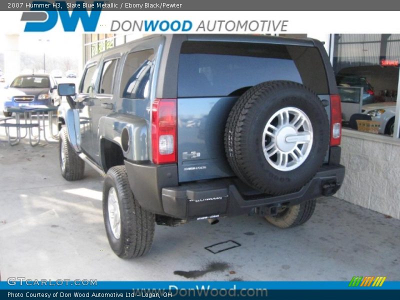 Slate Blue Metallic / Ebony Black/Pewter 2007 Hummer H3
