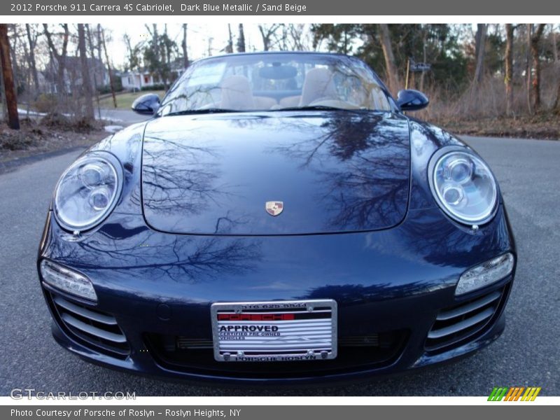 Dark Blue Metallic / Sand Beige 2012 Porsche 911 Carrera 4S Cabriolet