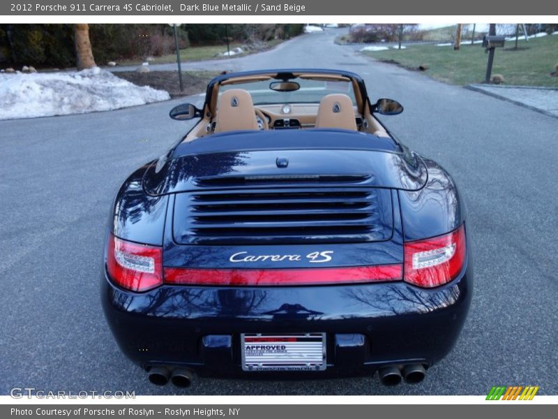Dark Blue Metallic / Sand Beige 2012 Porsche 911 Carrera 4S Cabriolet