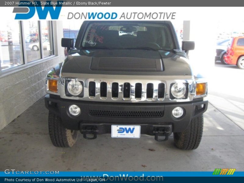 Slate Blue Metallic / Ebony Black/Pewter 2007 Hummer H3