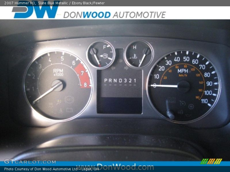 Slate Blue Metallic / Ebony Black/Pewter 2007 Hummer H3