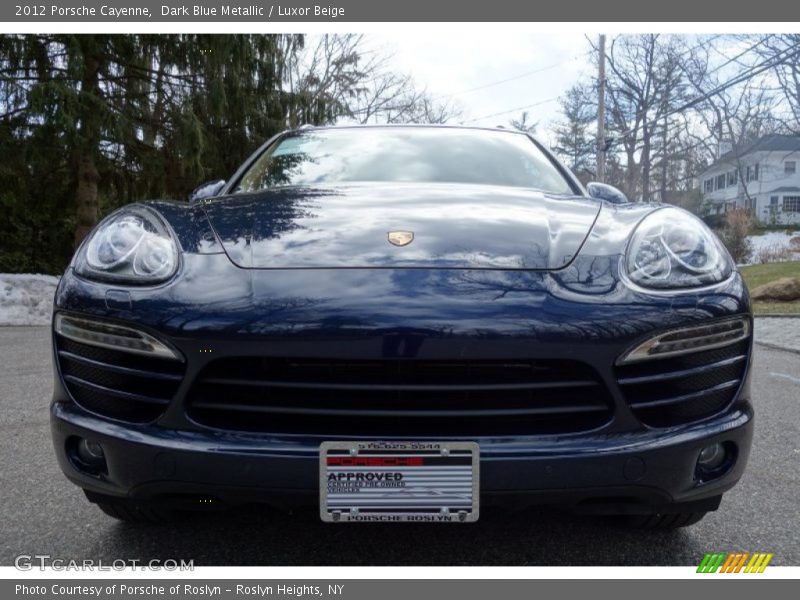 Dark Blue Metallic / Luxor Beige 2012 Porsche Cayenne