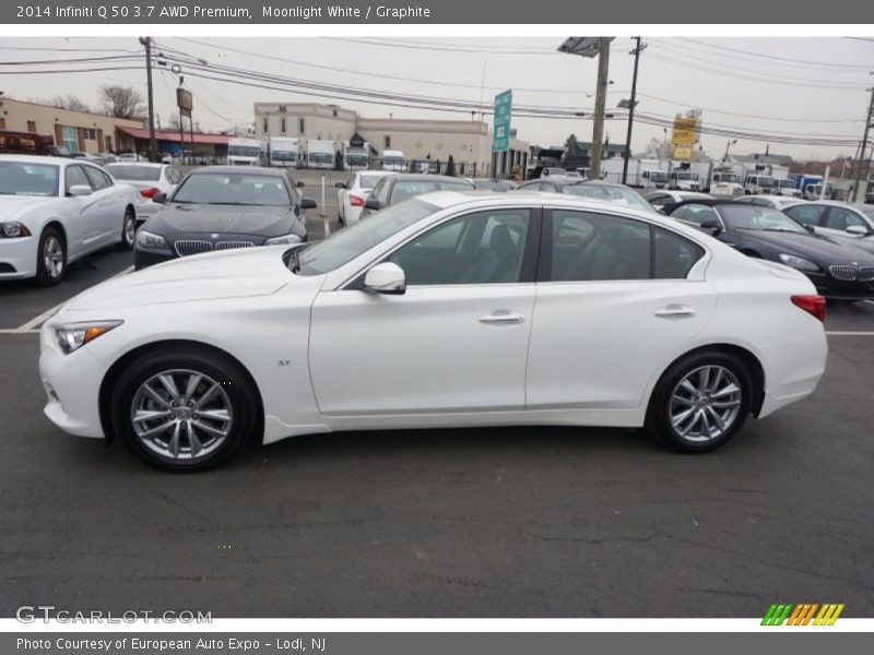 Moonlight White / Graphite 2014 Infiniti Q 50 3.7 AWD Premium