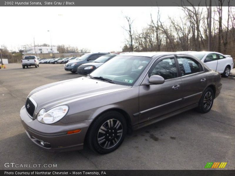 Slate Gray / Black 2002 Hyundai Sonata
