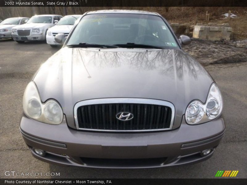 Slate Gray / Black 2002 Hyundai Sonata
