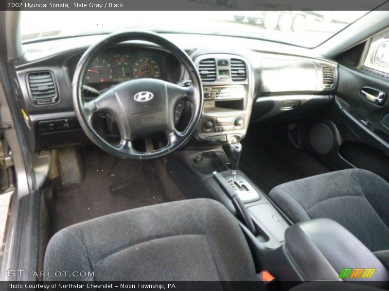 Slate Gray / Black 2002 Hyundai Sonata