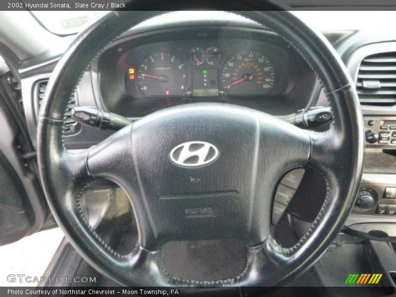 Slate Gray / Black 2002 Hyundai Sonata