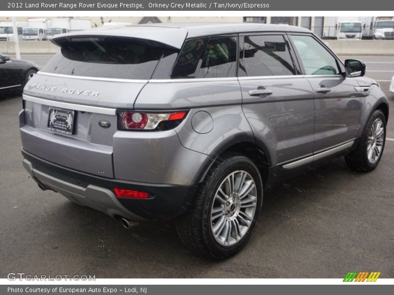 Orkney Grey Metallic / Tan/Ivory/Espresso 2012 Land Rover Range Rover Evoque Prestige