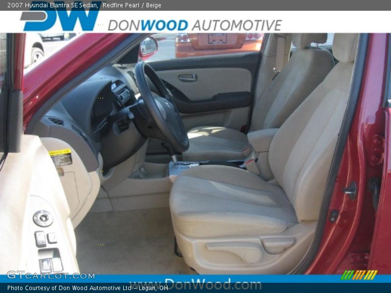 Redfire Pearl / Beige 2007 Hyundai Elantra SE Sedan