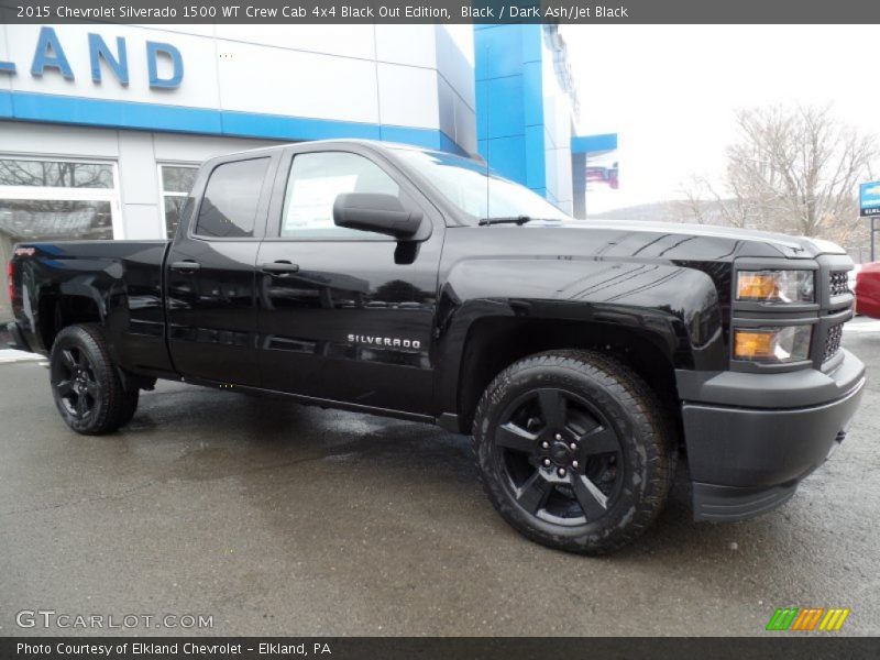 Black / Dark Ash/Jet Black 2015 Chevrolet Silverado 1500 WT Crew Cab 4x4 Black Out Edition