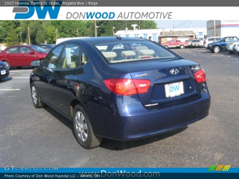 Regatta Blue / Beige 2007 Hyundai Elantra SE Sedan