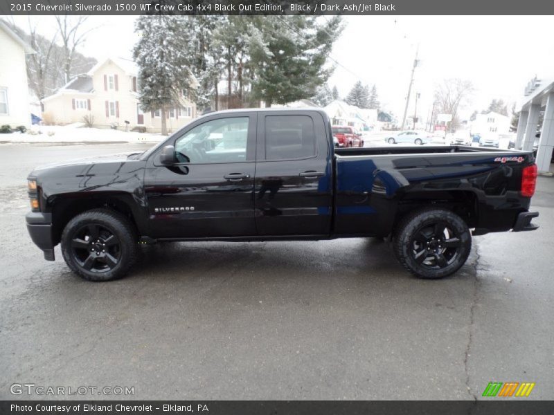  2015 Silverado 1500 WT Crew Cab 4x4 Black Out Edition Black