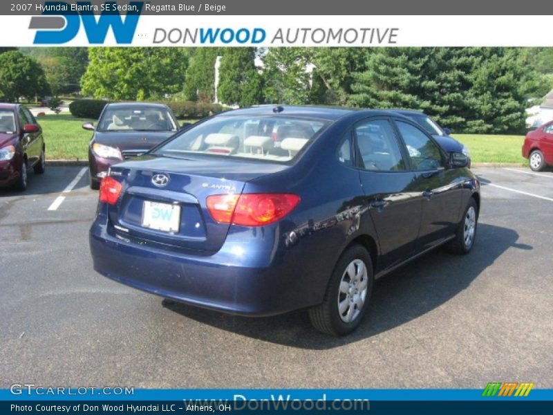 Regatta Blue / Beige 2007 Hyundai Elantra SE Sedan