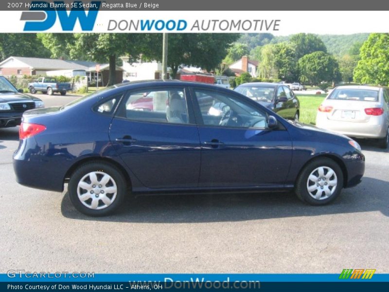 Regatta Blue / Beige 2007 Hyundai Elantra SE Sedan