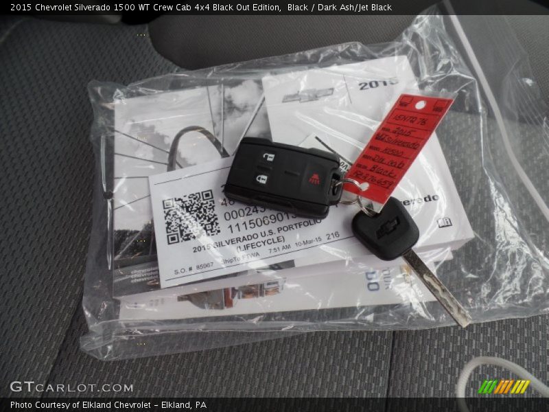 Keys of 2015 Silverado 1500 WT Crew Cab 4x4 Black Out Edition