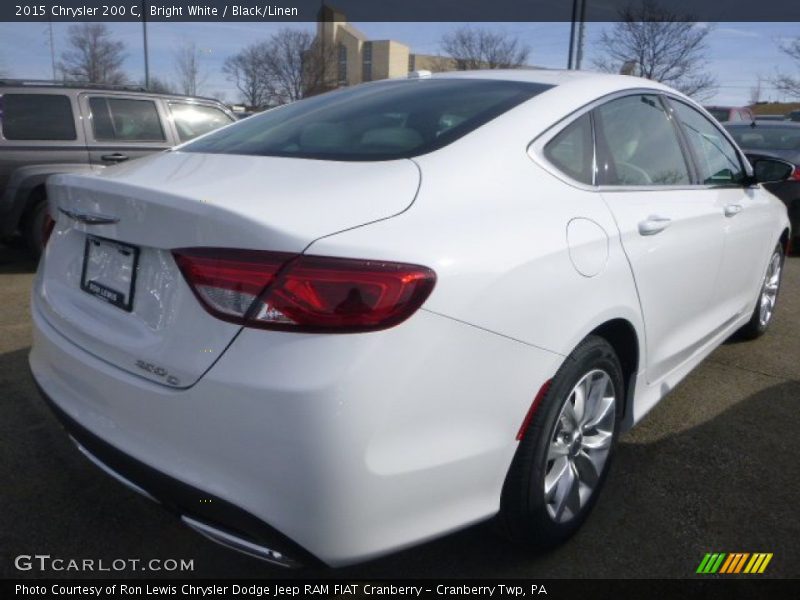 Bright White / Black/Linen 2015 Chrysler 200 C