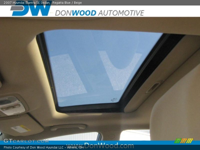 Regatta Blue / Beige 2007 Hyundai Elantra SE Sedan