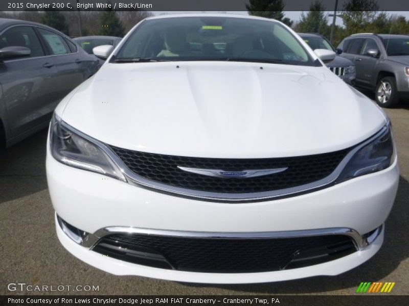 Bright White / Black/Linen 2015 Chrysler 200 C