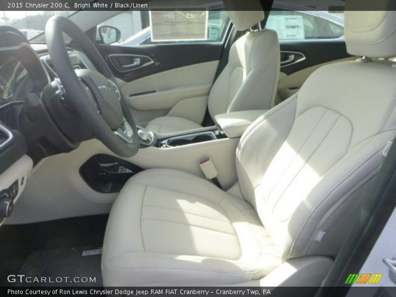 Bright White / Black/Linen 2015 Chrysler 200 C