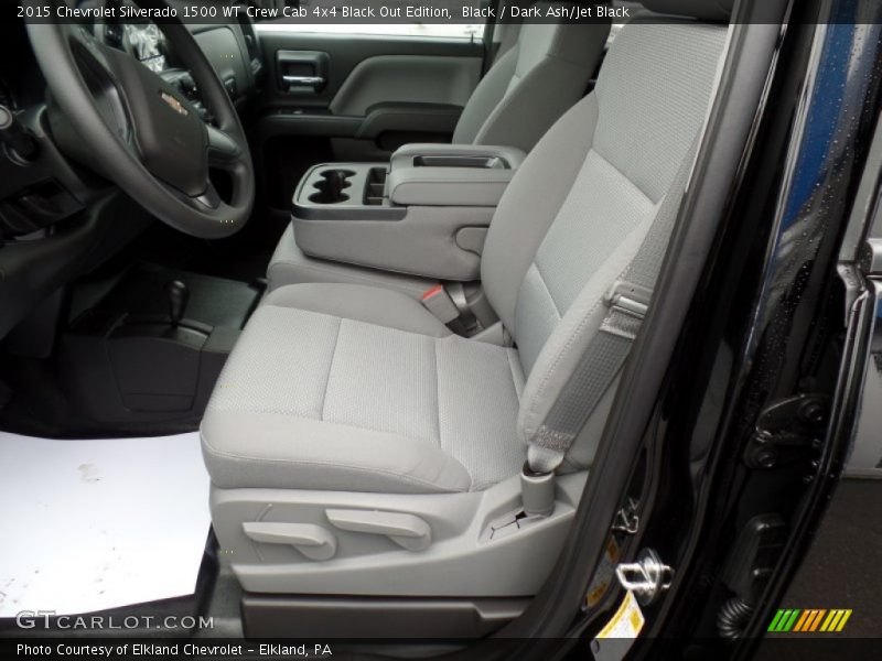 Front Seat of 2015 Silverado 1500 WT Crew Cab 4x4 Black Out Edition