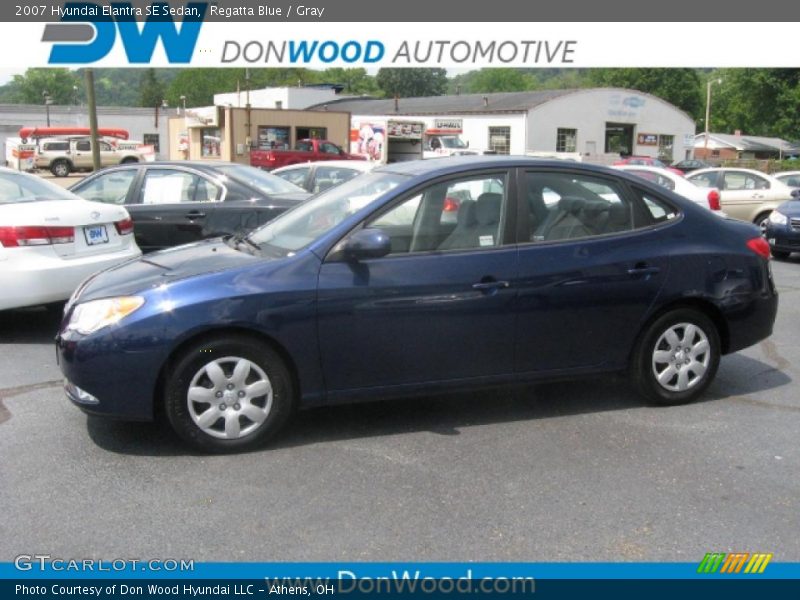 Regatta Blue / Gray 2007 Hyundai Elantra SE Sedan