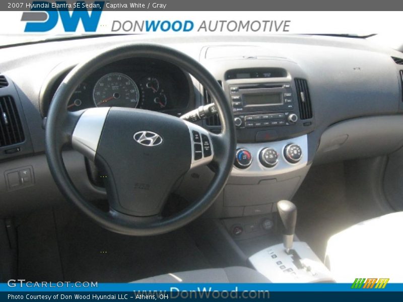 Captiva White / Gray 2007 Hyundai Elantra SE Sedan