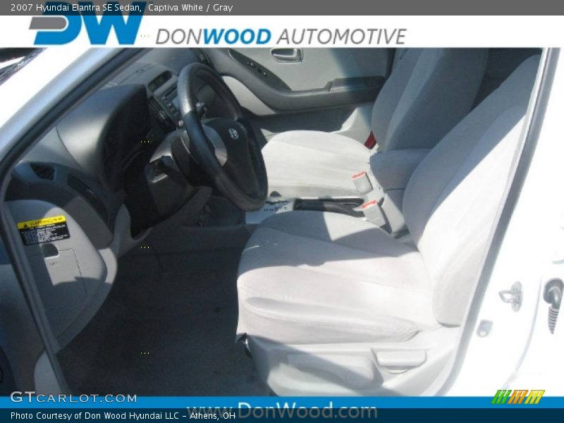 Captiva White / Gray 2007 Hyundai Elantra SE Sedan