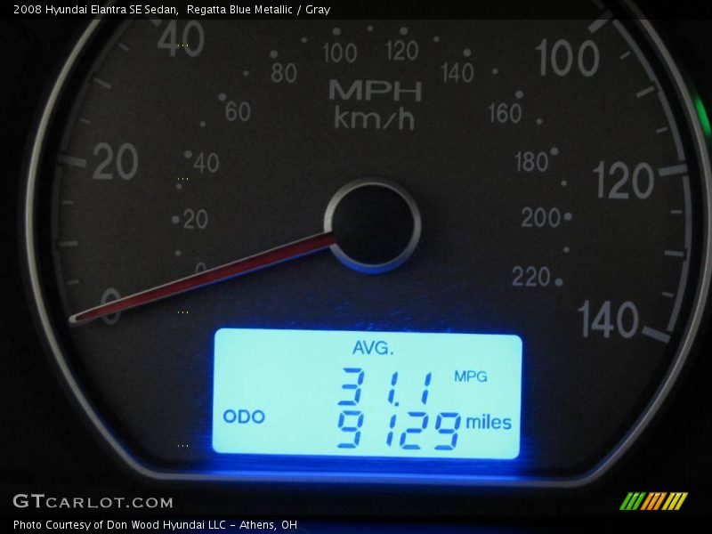 Regatta Blue Metallic / Gray 2008 Hyundai Elantra SE Sedan