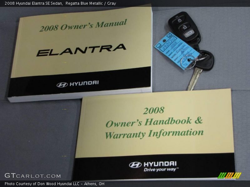 Regatta Blue Metallic / Gray 2008 Hyundai Elantra SE Sedan