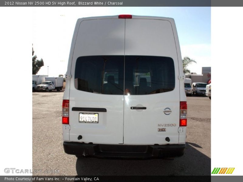 Blizzard White / Charcoal 2012 Nissan NV 2500 HD SV High Roof