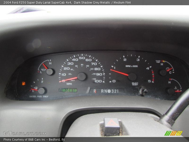 Dark Shadow Grey Metallic / Medium Flint 2004 Ford F250 Super Duty Lariat SuperCab 4x4